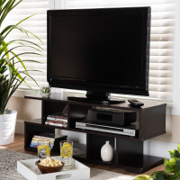 Baxton Studio TV8001-Wenge-TV Arne Modern and Contemporary Dark Brown Finished Wood TV Stand